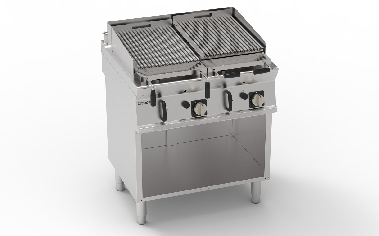 Grill lávaköves gázüzemű dupla nyitott alappal 2X 8 kW | TECNOINOX 713150