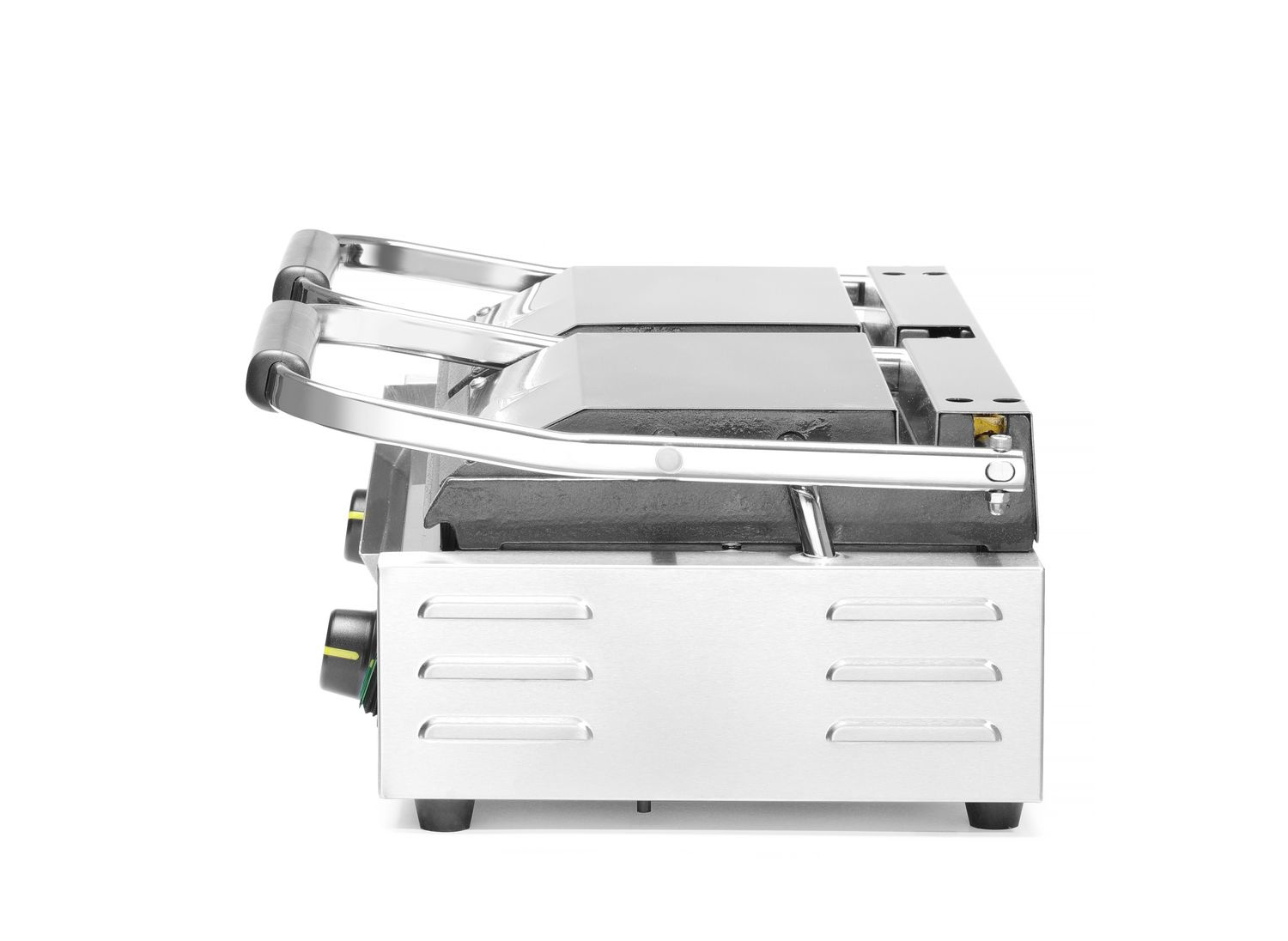Dupla kontaktgrill, sima-bordázott, lap 47,3 x 23 cm, 3,6 kW, 230 V | HENDI 263808