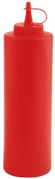 Adagoló hideg szószokhoz kupakkal, piros, 650 ml | APS 93156