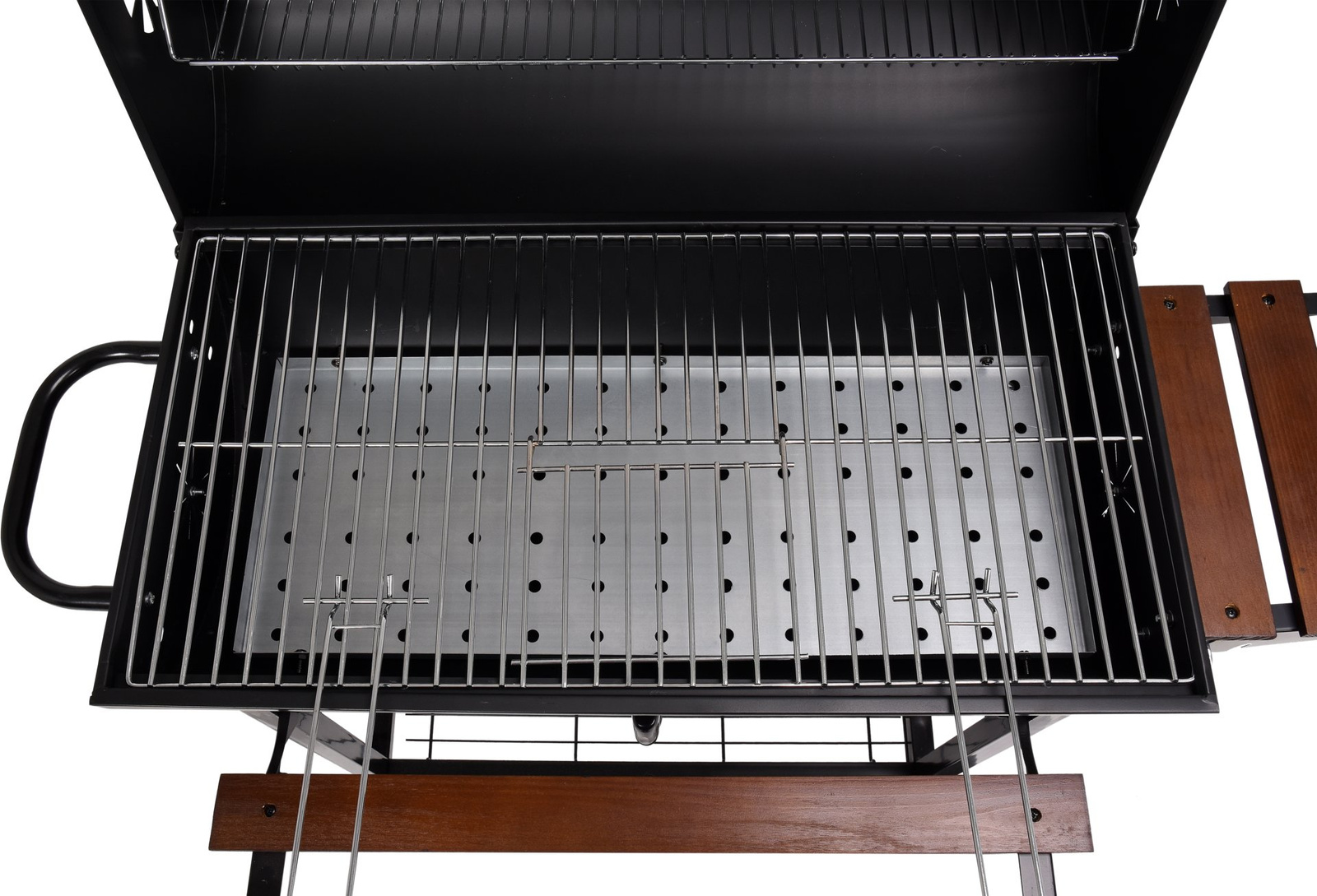 Grillsütő fedővel, rács 71x34,5 cm | LUND 99586