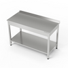 Rozsdamentes munkaasztal polccal 130x70x85 cm | FORGAST