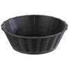 Kenyér- vagy gyümölcskosár, WICKER LOOK, kerek, fekete, 20x6.5 cm | APS 40214