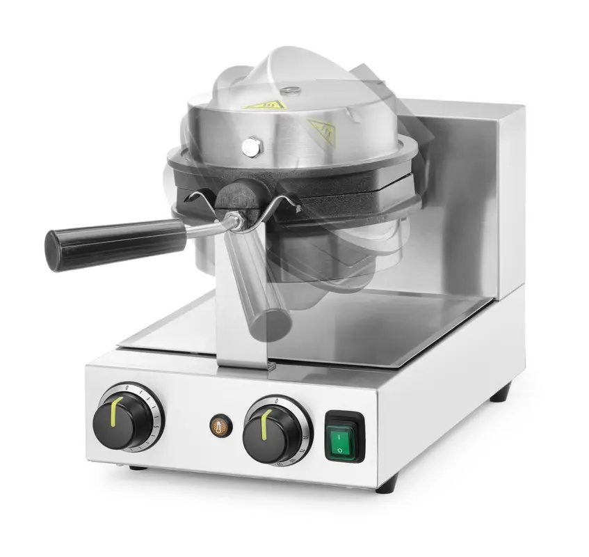 Gofrisütő Bubble Waffle forgatható, 1,5 kW, rozsdamentes acél | HENDI 212196