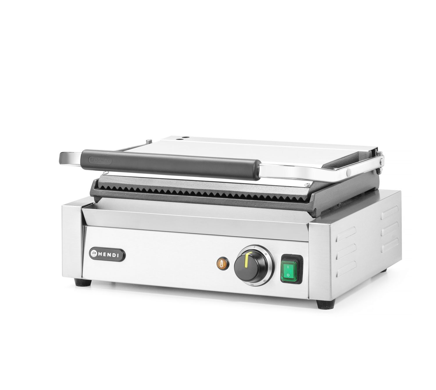 Kontakt Panini grill, sima-bordázott, lap 34 x 23 cm, 2,2 kW | HENDI 263662
