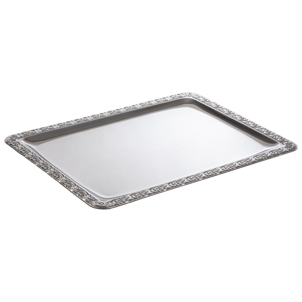 Tálca SCHÖNER ESSEN, rozsdamentes acélból, 42x31x1.5 cm | APS 3824