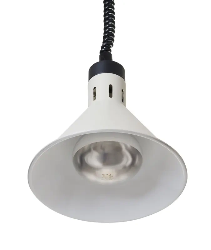 Ételek melegen tartására szolgáló függő lámpa, kúpos, bézs, 230V/250W | HENDI 273777