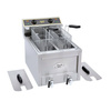 Elektromos 2 medencés olajsütő leeresztőcsappal, 2x8 l, 400 V, 9 kW | ROLLER GRILL RFE 8 D TRI