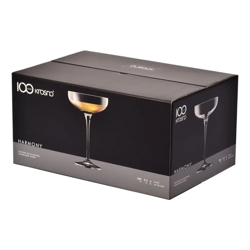 Lapos pezsgőspoharak, Harmony, 280 ml - 6 darabos készlet | KROSNO F57B575024002020