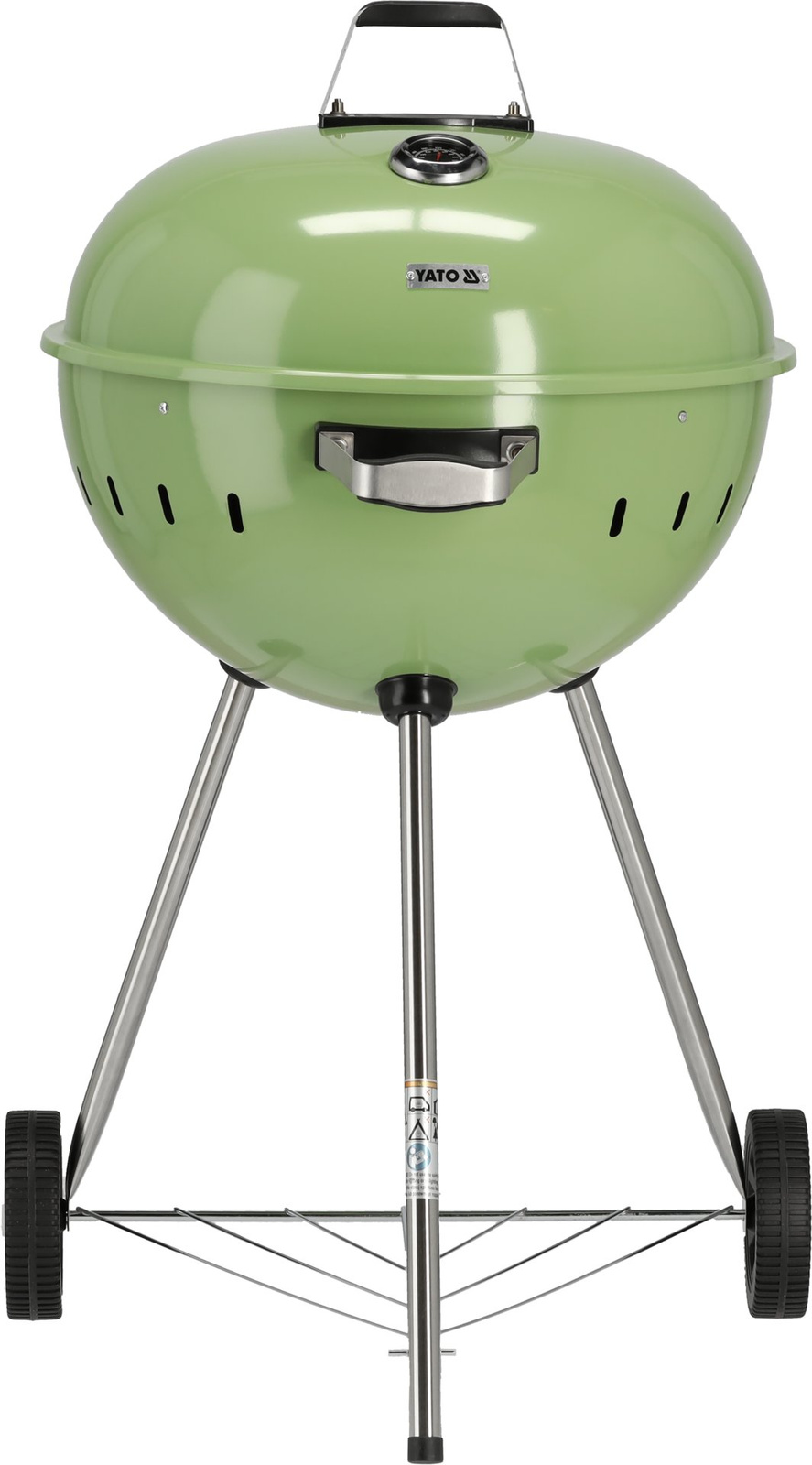 Széngrill, kerek, átmérő 54 cm, zöld | YATO YG-20303
