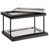Büfé vitrin hűtőbetéttel, kétszintes DOPPELDECKER GN 1/1, fekete, 60x41x36 cm | APS 11547