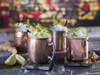 MOSCOW MULE bögre, 2 darabos készlet, antik kalapált réz, átmérő 9 cm, 500 ml | APS 93367