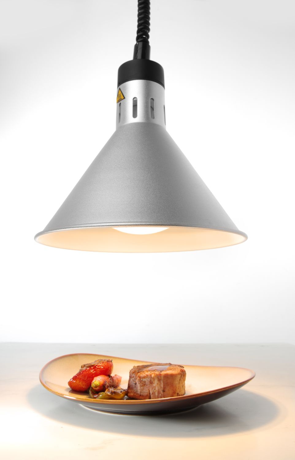 Ételmelegítő lámpa, ezüst színű, 27.5 cm, 0.25 kW | HENDI 273869