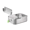 Ebédtartó doboz LUNCHBUDDY, rozsdamentes acél, 20.5x14.5x6.5 cm, 1.1 l | APS 66901