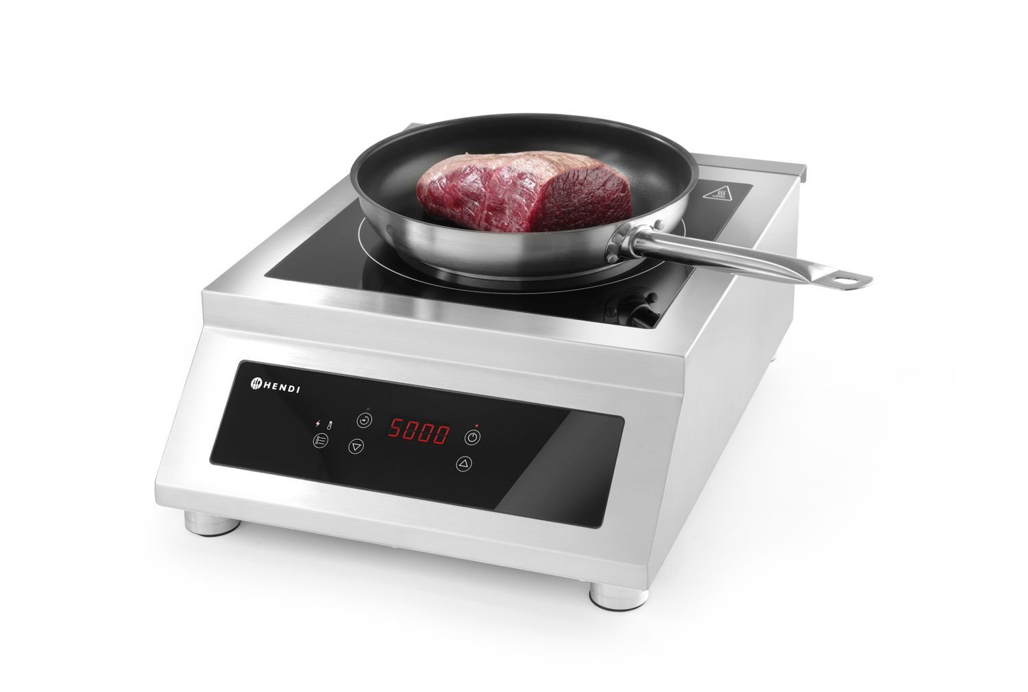Indukciós tűzhely 5000 D XL, 5 kW, 400 V | HENDI 239322