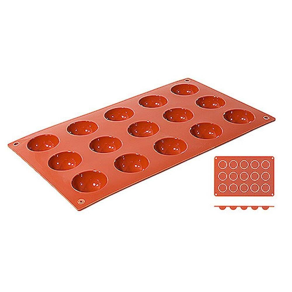 Szilikon sütőforma félgömbökhöz, 15 db 4 cm átmérőjű mélyedéssel | CONTACTO 6630/415