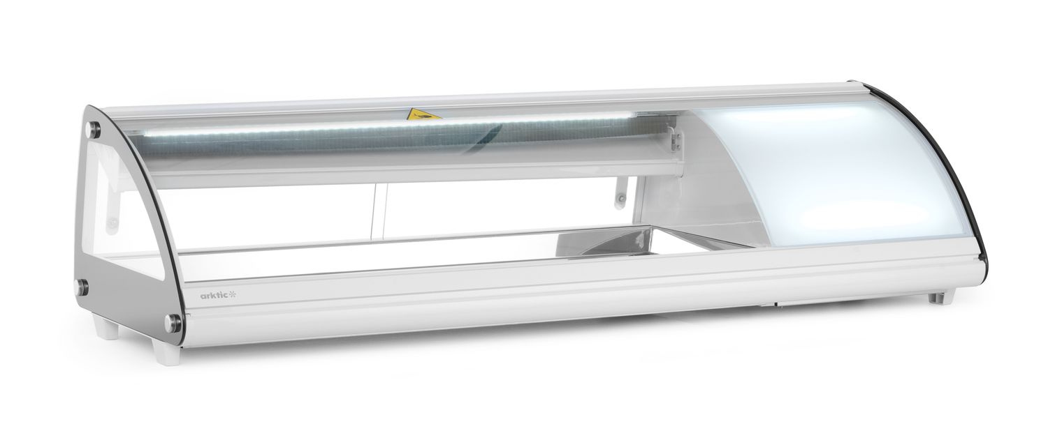 Sushi hűtővitrin, 63 l, LED, 3-7°C, 130,7x45x33 cm | HENDI 233757