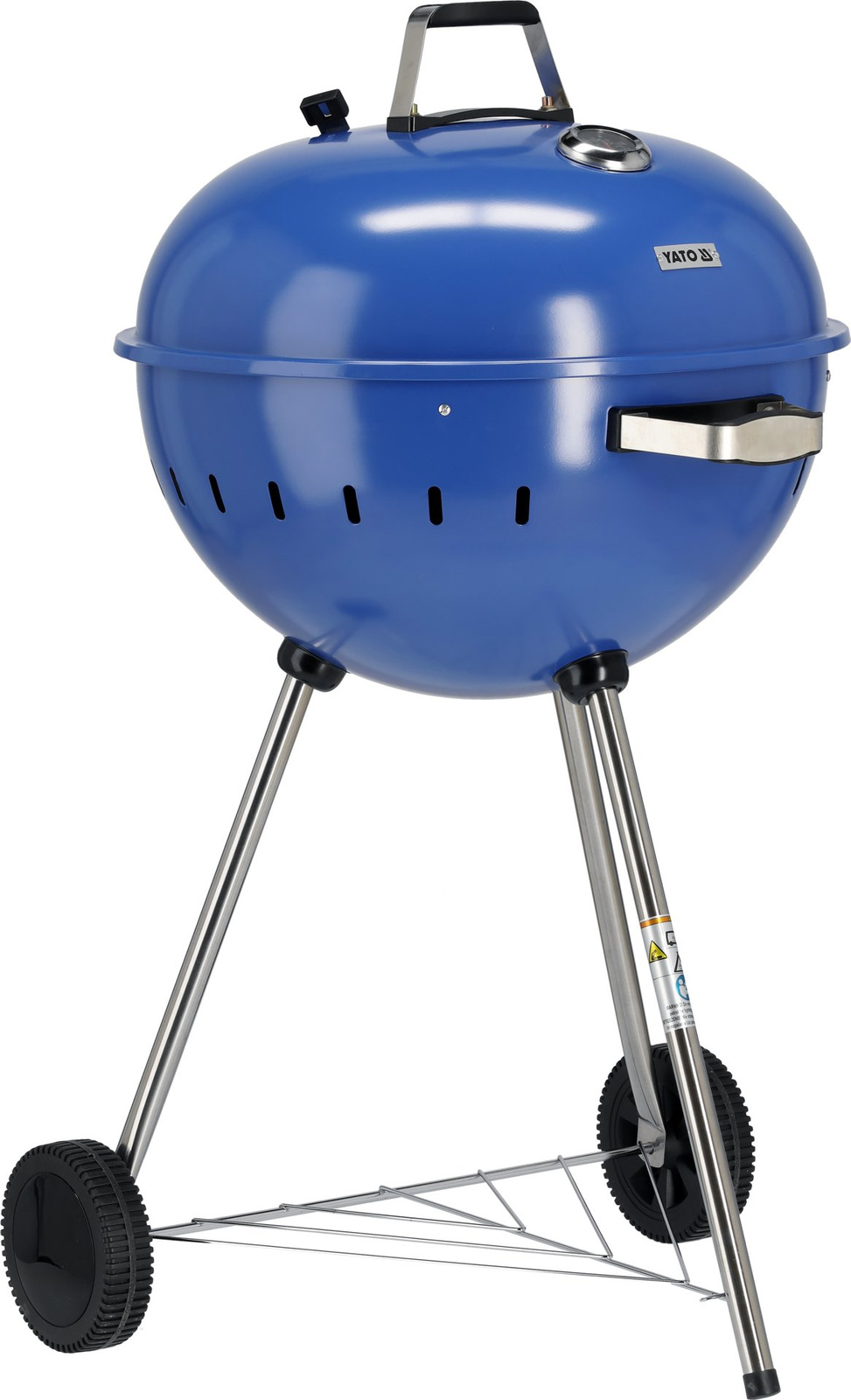 Grillsütő faszenes, kerek, átm. 54 cm, kék | YATO YG-20302