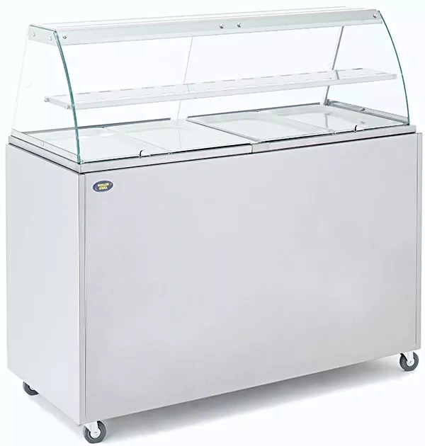 BMV 40 l-es melegen tartó vitrin állványa, 140x61,5x92 cm | ROLLER GRILL MS 40 I