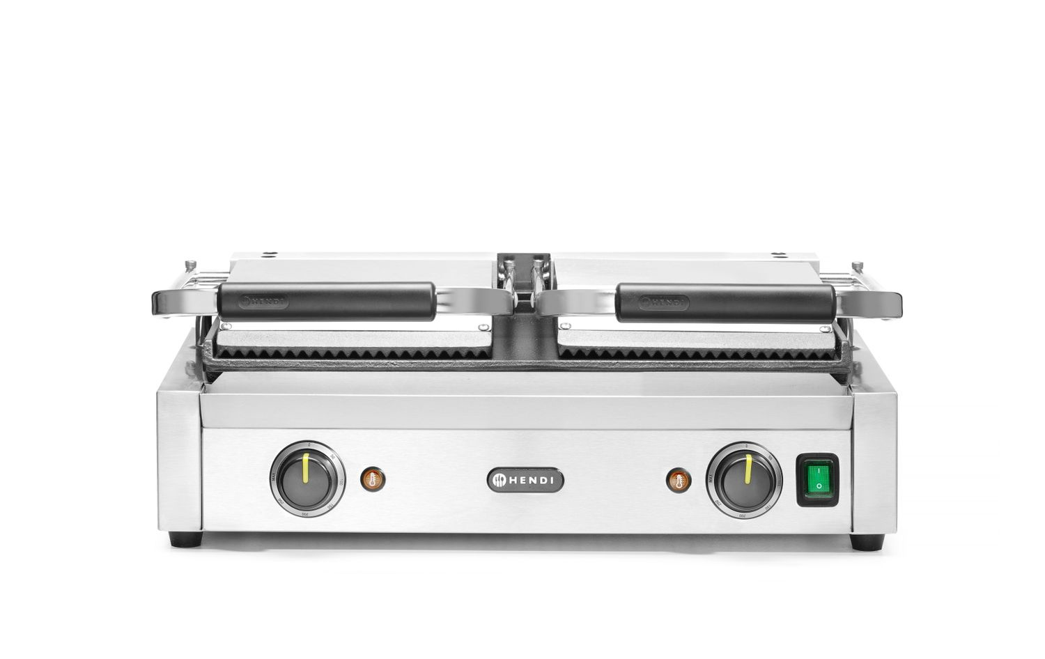 Dupla kontaktgrill, sima-bordázott, lap 47,3 x 23 cm, 3,6 kW, 230 V | HENDI 263808