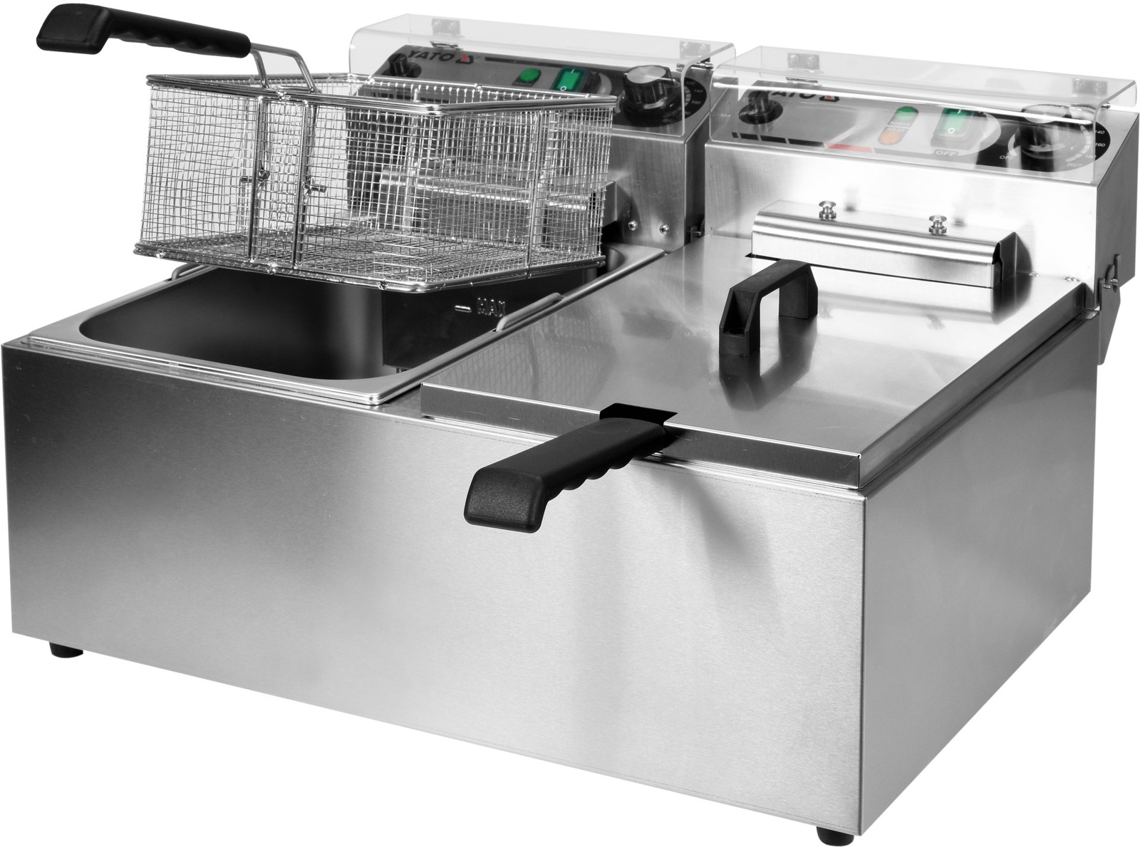 Elektromos, 2 kamrás olajsütő 2x11,5 l | YATO YG-04624