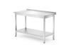 Munkaasztal fal mellé polccal, 120x70x85 cm | HENDI 812730