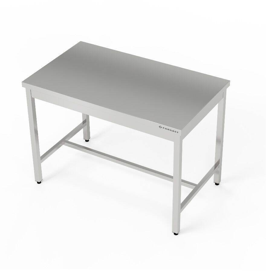 Központi rozsdamentes acél munkasztal 130x80x85 cm | FORGAST
