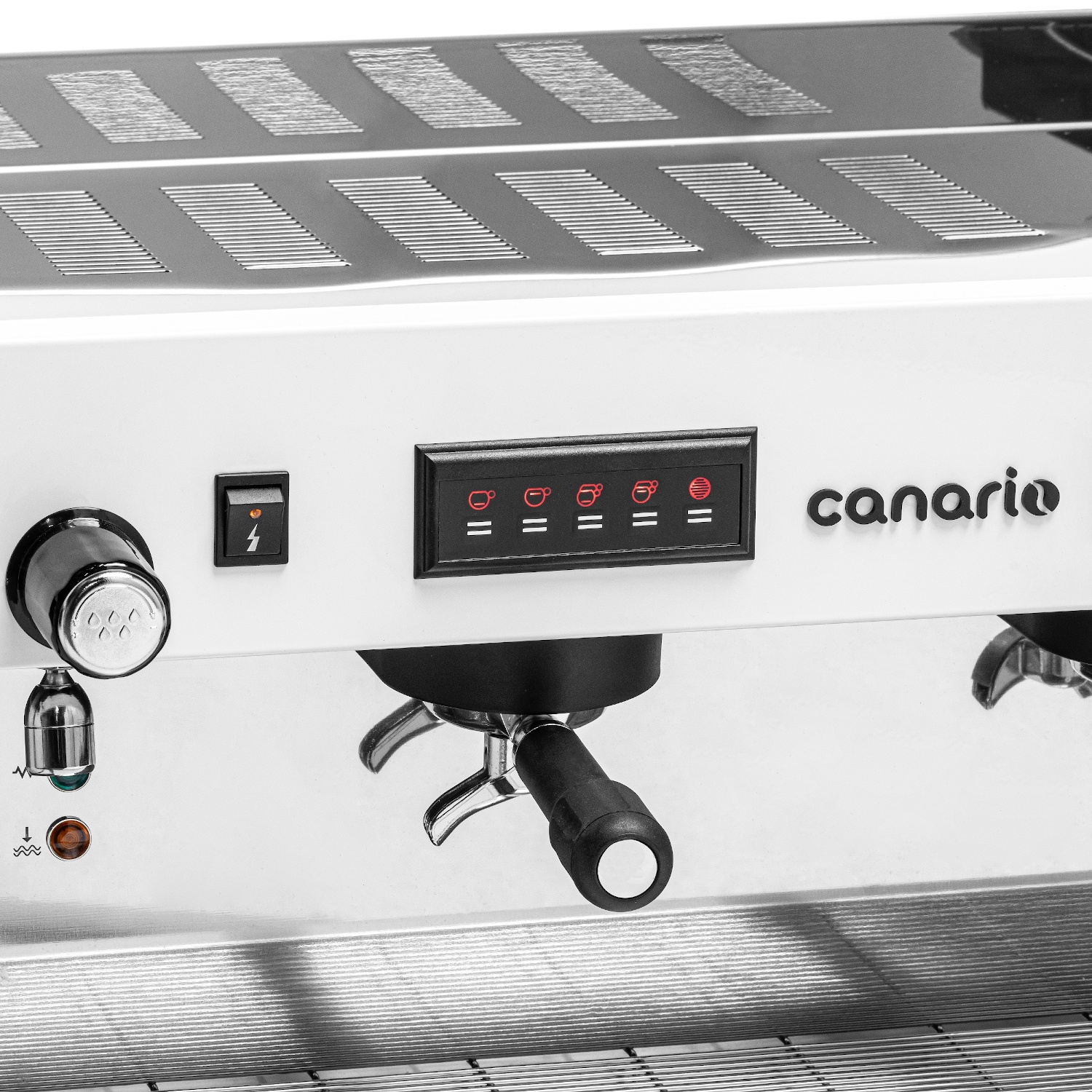Kávéfőző gép 2 csoportos karos, fehér, 10,5 l, 4,5 kW, 230 V | CANARIO CAFE CC034