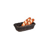 Kosár polipropilénből GN LINE, téglalap alakú, fekete-barna, GN 1/4, 27x16.5x7.5 cm | APS 40225