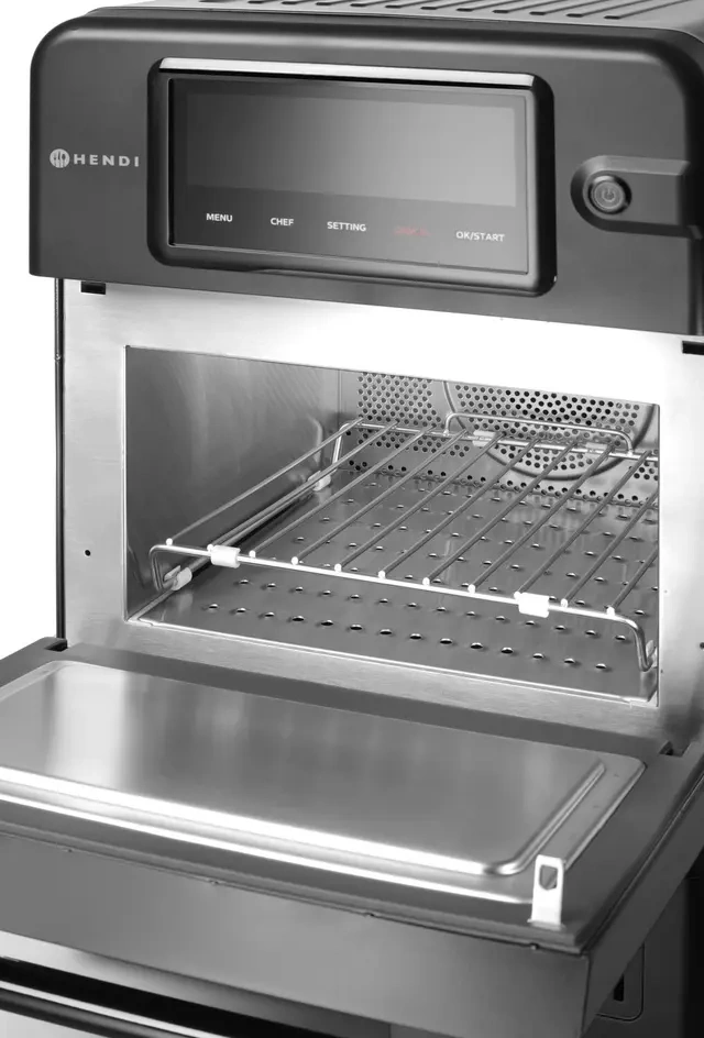 Konvekciós-mikrohullámú sütő CombiTurbo, 18 L, fekete, 230V/3000 W | HENDI 281277