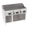 Elektromos grilllap, elektronikus vezérlés, 2/3 sima, 1/3 bordázott, nyitott alépítményen, 120 cm, 400V Tecno74 | TECNOINOX 716247