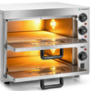 Pizzasütő 2 kamrás, 2x40 cm, 3 kW, 230 V | FORGAST FG09553
