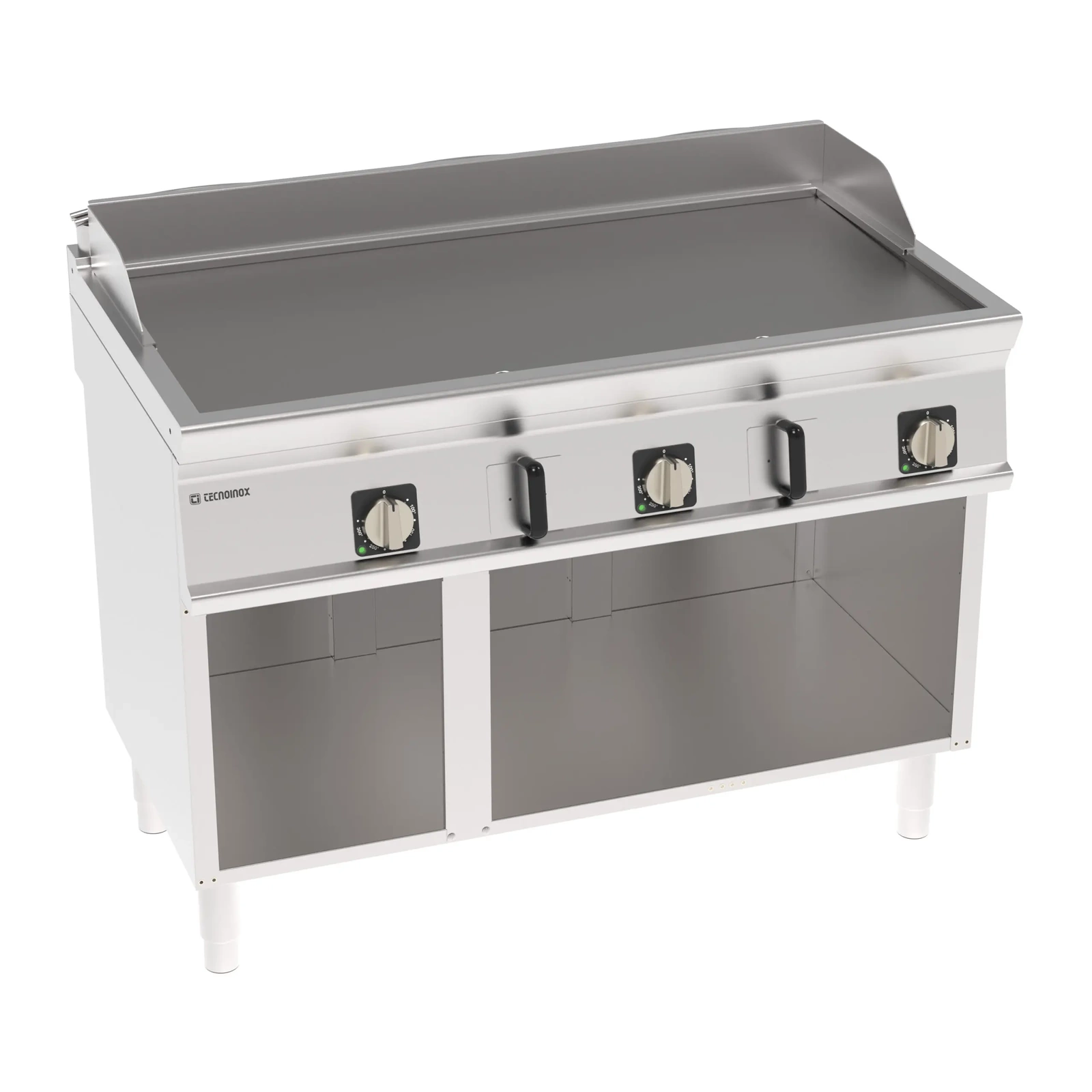 Elektromos grilllap, sima, nyitott állványon, 120 cm, 400V Tecno74 | TECNOINOX 716206