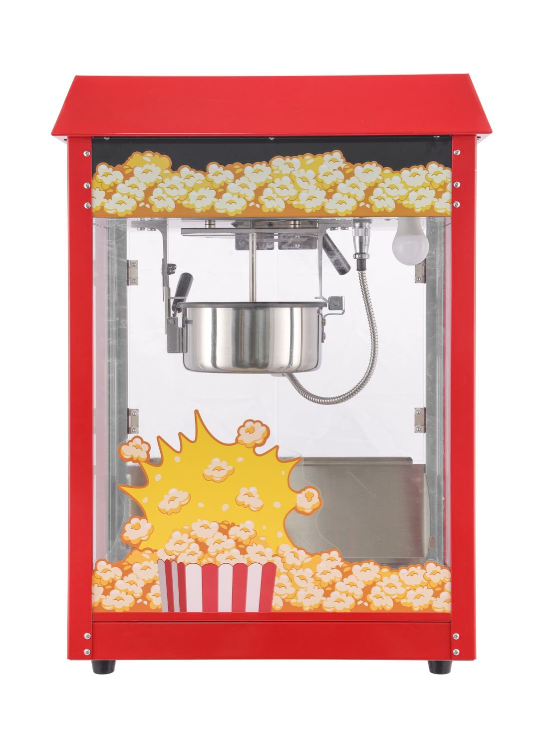 Popcorn gép piros tetővel | HENDI 282748