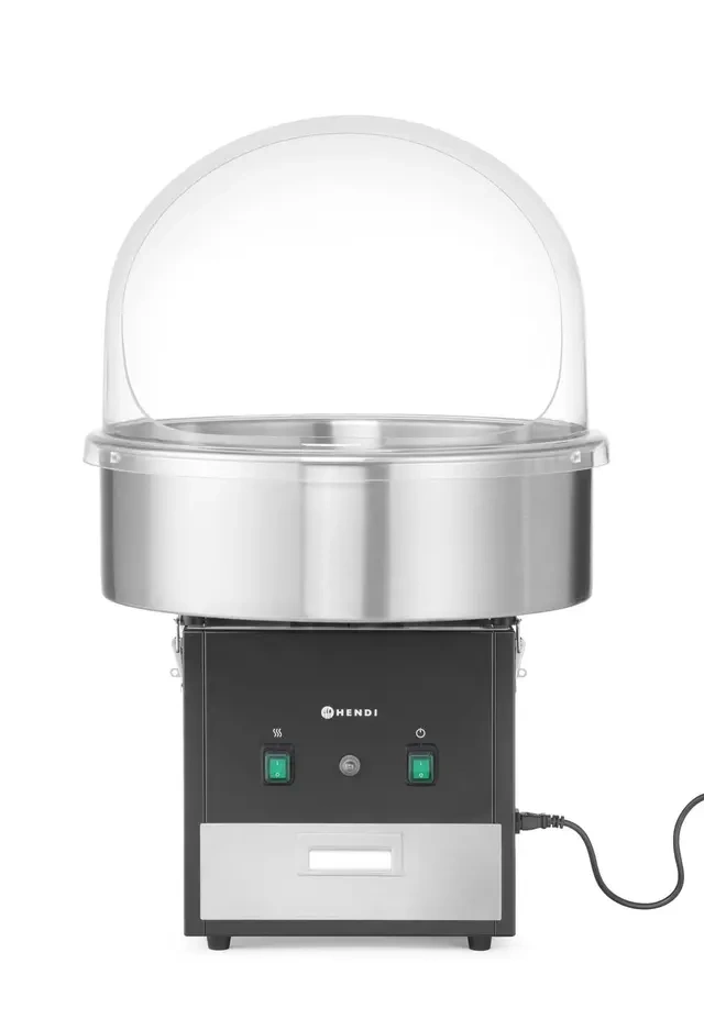 Cukorvattakészítő gép fedél nélkül, fekete színű, 220-240V/1130W, 52x52x(M)50.3 cm | HENDI 282816