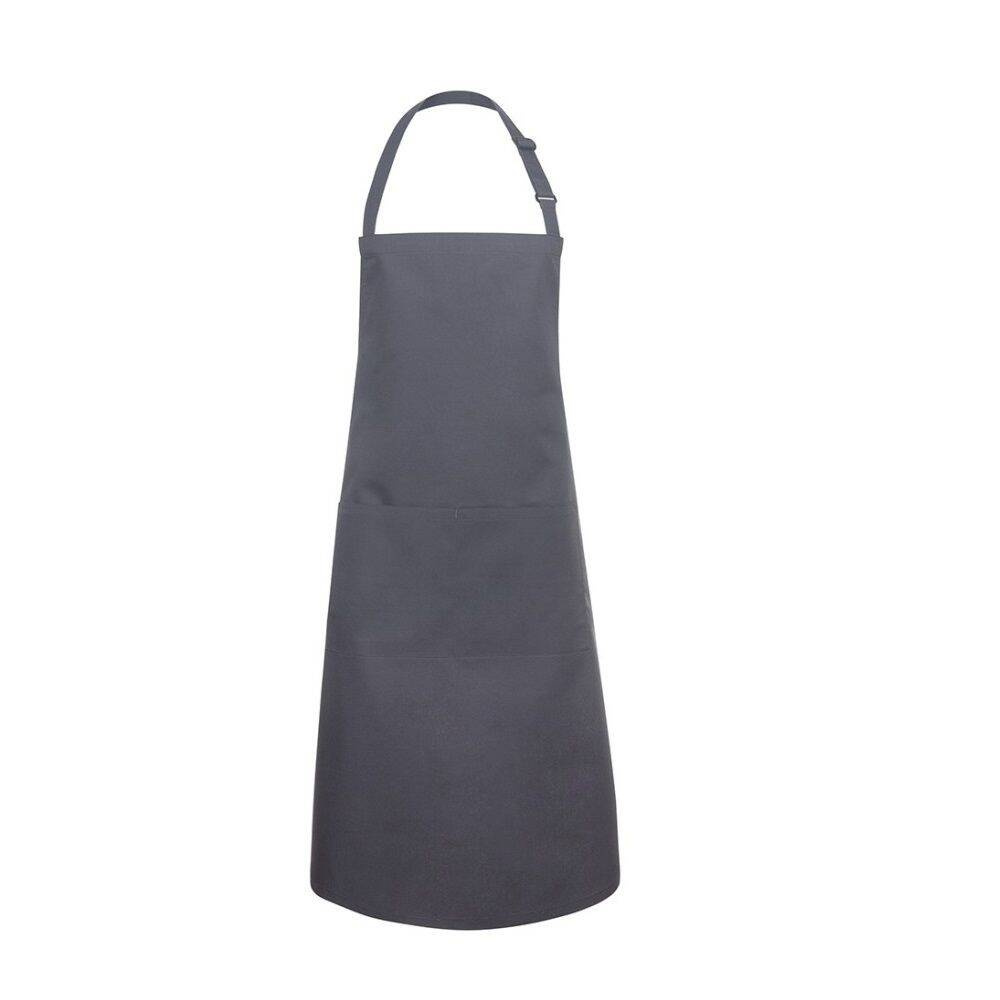 Konyhai kötény Basic 75 x 90 cm zsebbel és csattal antracit | KARLOWSKY BLS 5-5 db