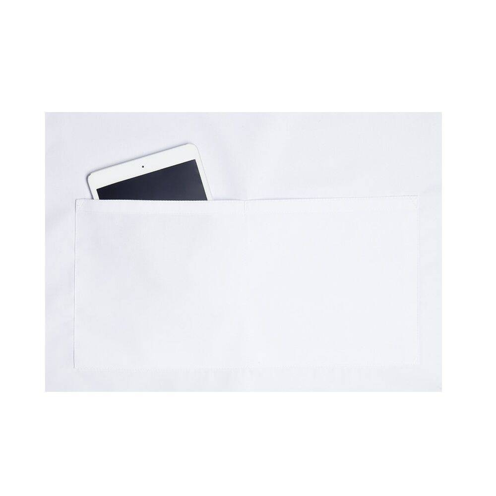 Konyhai kötény Basic 75 x 90 cm zsebbel és csattal fehér | KARLOWSKY BLS 5-3-Stck