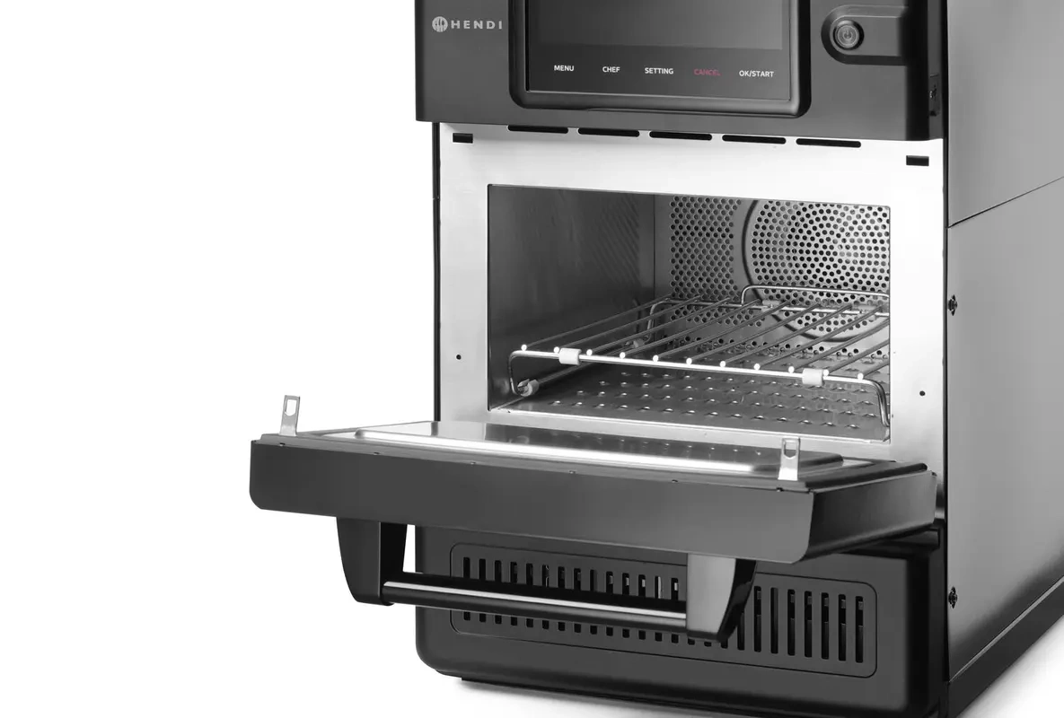 Konvekciós-mikrohullámú sütő CombiTurbo, 18 L, fekete, 230V/3000 W | HENDI 281277