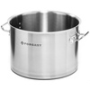 Közepes rozsdamentes acél fazék fedővel, 12 l, 30 cm átmérő | FORGAST FG02012