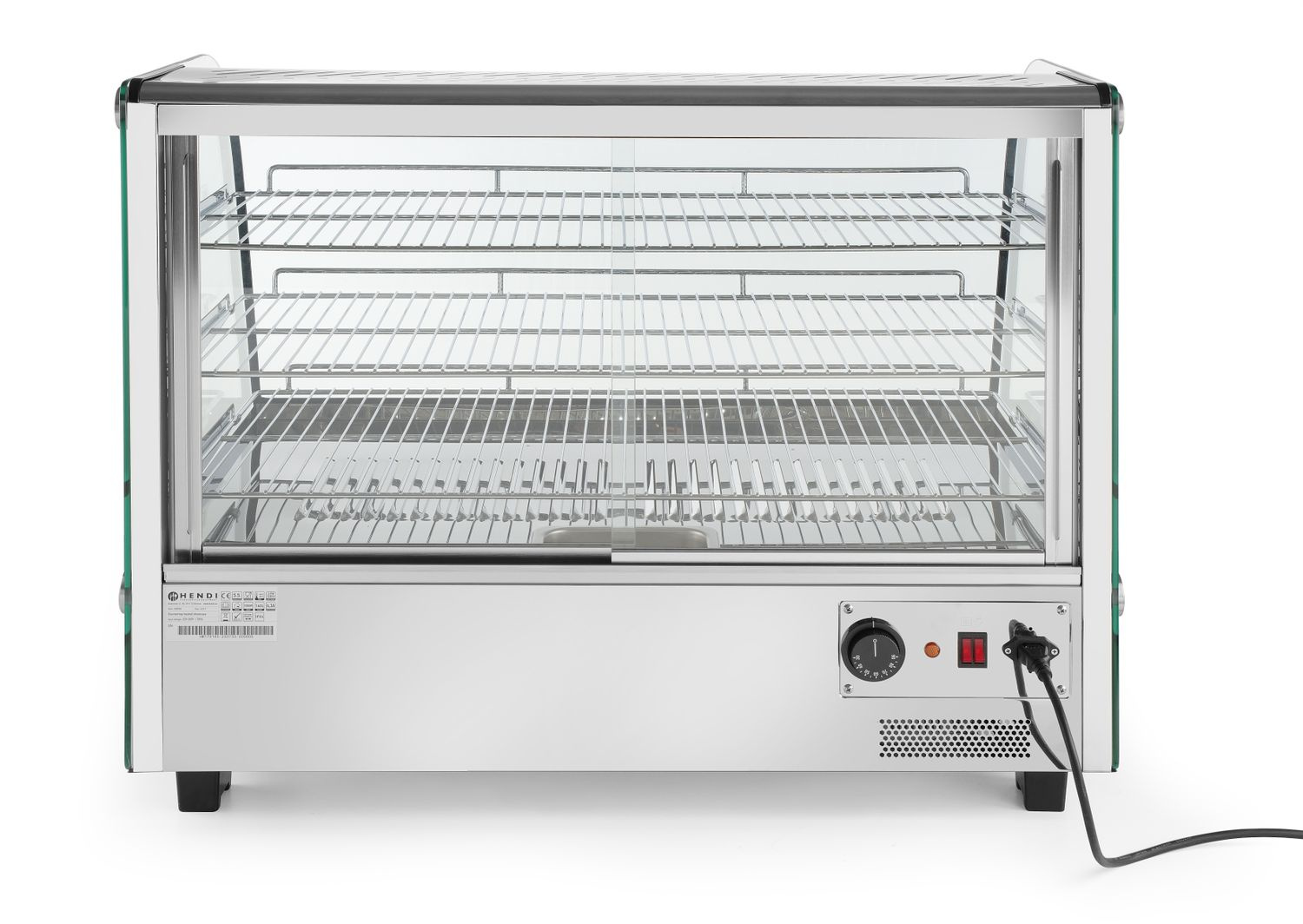 Állítható melegen tartó vitrin 160 l, 1.5 kW, 230 V | HENDI 233733