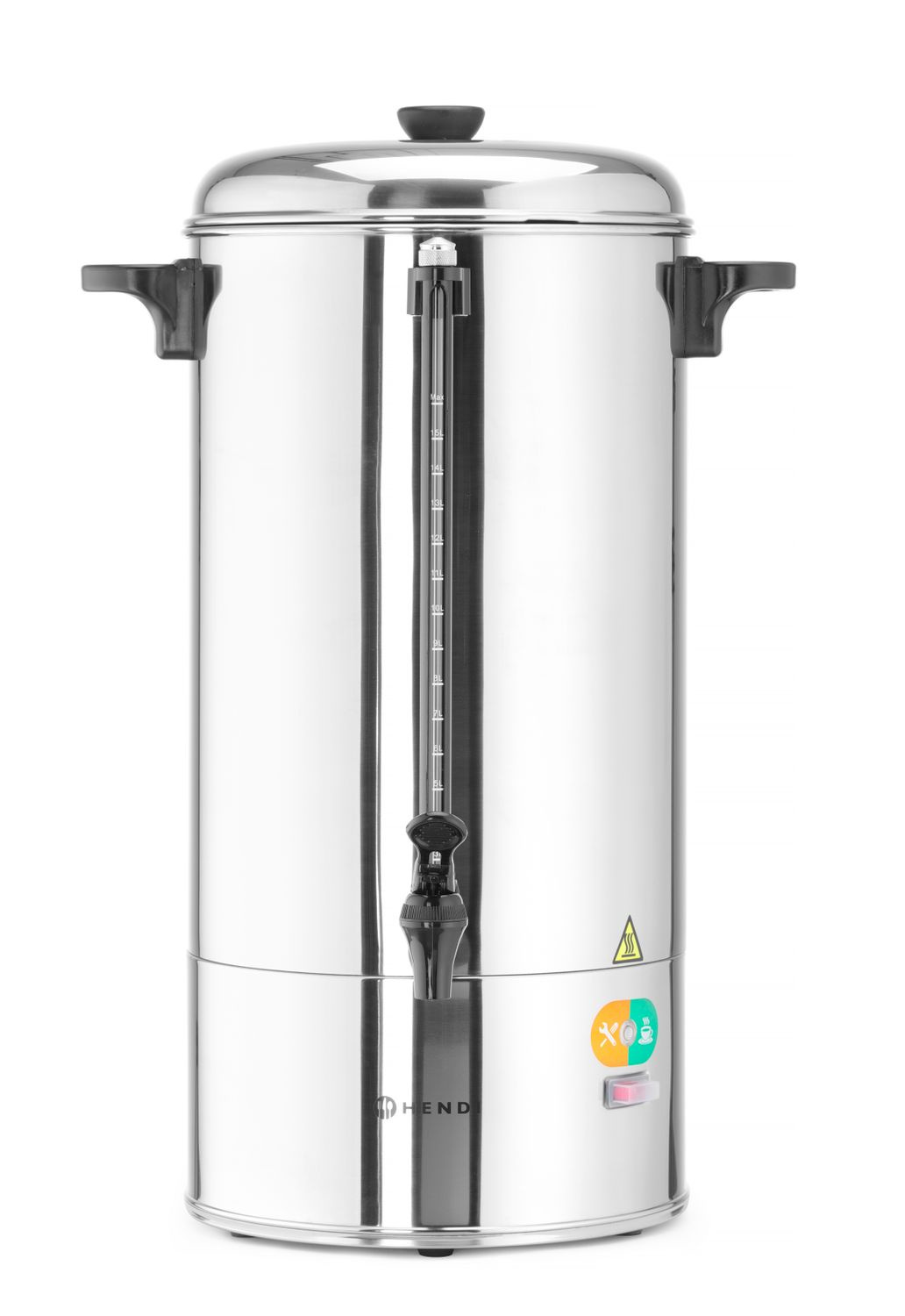 Kávéfőző 15l, egyfalú burkolat, 1.5 kW, 230 V | HENDI 208205