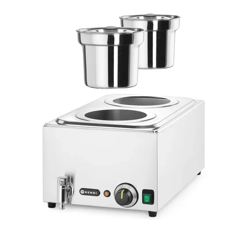 Melegen tartó Hendi Ranger leeresztőcsappal, 8 l, 1000 W, 60,4x33,2x31,5 cm, 2x4 l tartály, 3xGN 1/3 | HENDI 201473