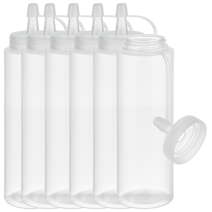Adagoló hideg szószokhoz dugóval, átlátszó, 6 darabos készlet, 260 ml | APS 93250