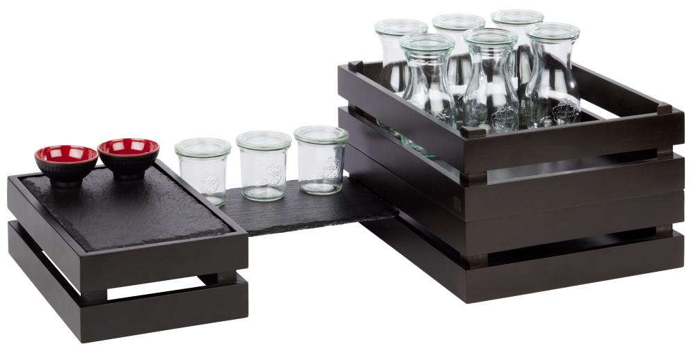 Büfé láda GN SUPERBOX, fekete színű, 35x29x10,5 cm | APS 11627