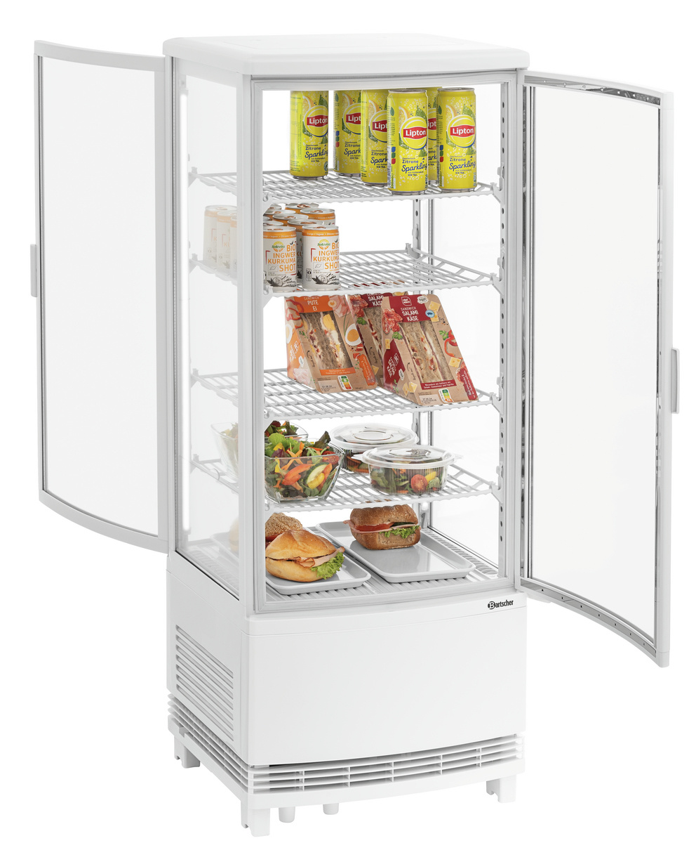 Hűtő vitrin Mini 98L2T fehér | BARTSCHER 700498