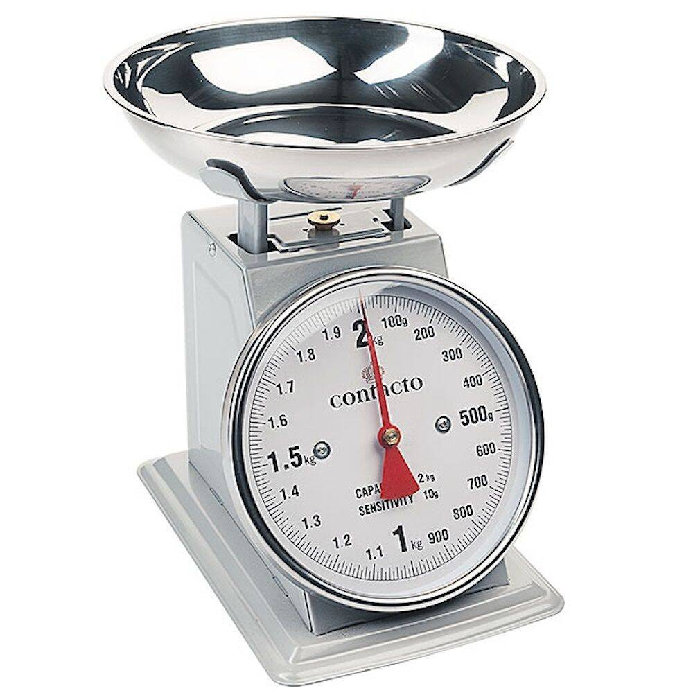 Konyhai mérleg tállal, 2 kg-ig, 10 g pontosság | CONTACTO 242/002