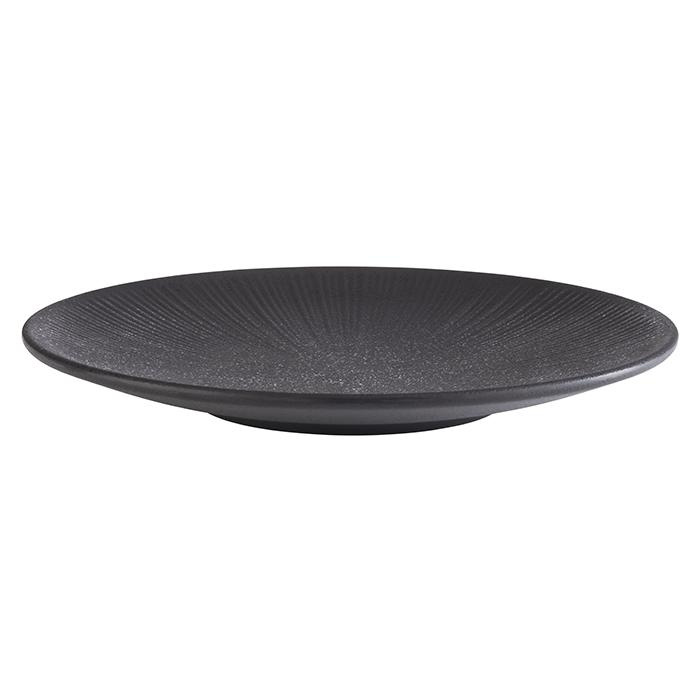 Tányér NERO melaminból, fekete, 26 cm | APS 85064