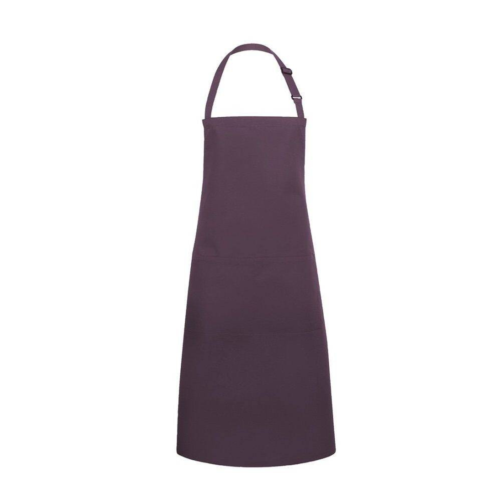 Konyhai kötény Basic 75 x 90 cm zsebbel és csattal padlizsán | KARLOWSKY BLS 5-39-Stck