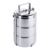 Ebédtartó rozsdamentes acélból, 2,7 l, átmérő 14 cm, 3 rekeszes | CONTACTO 4014/143