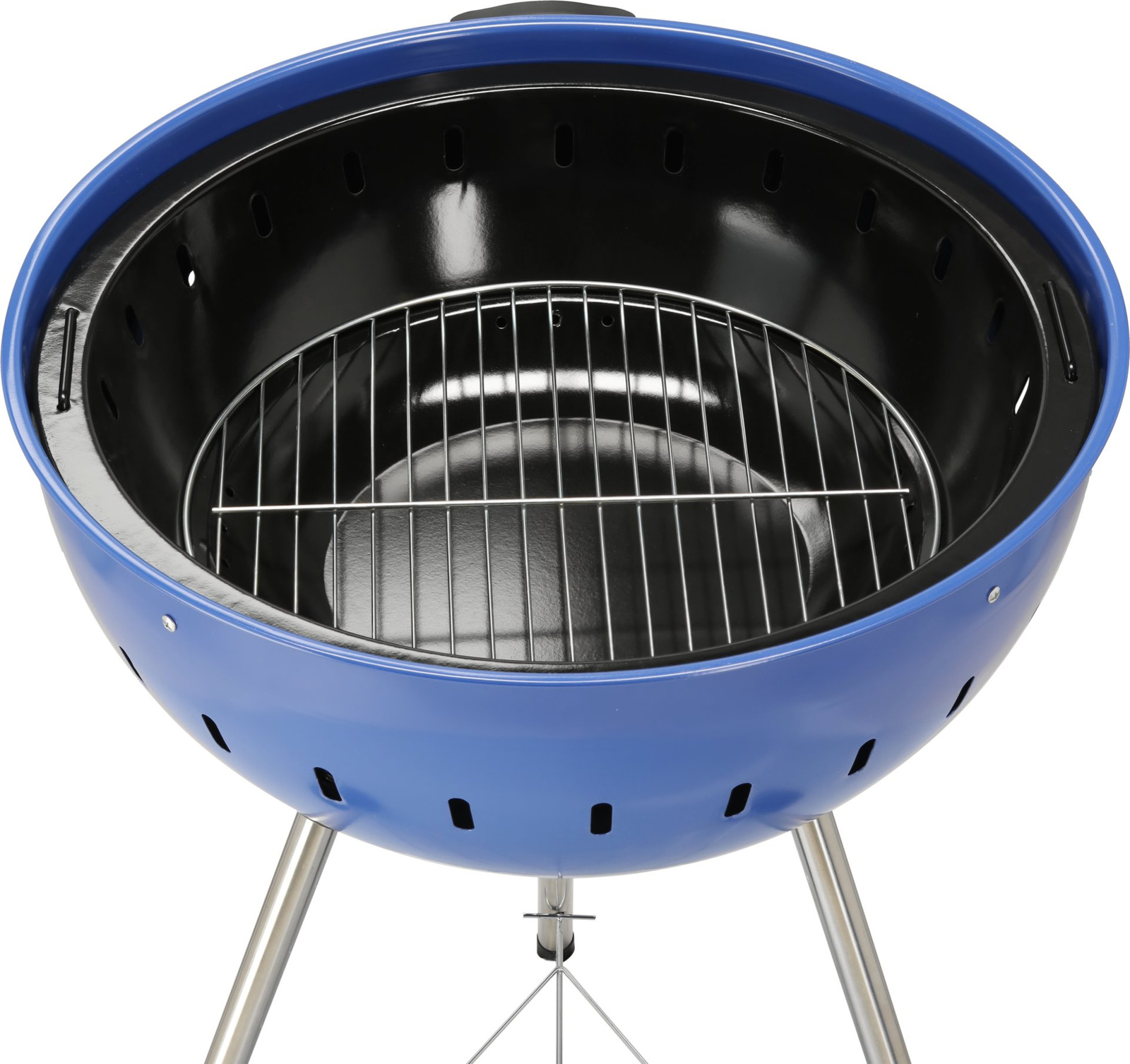 Grillsütő faszenes, kerek, átm. 54 cm, kék | YATO YG-20302