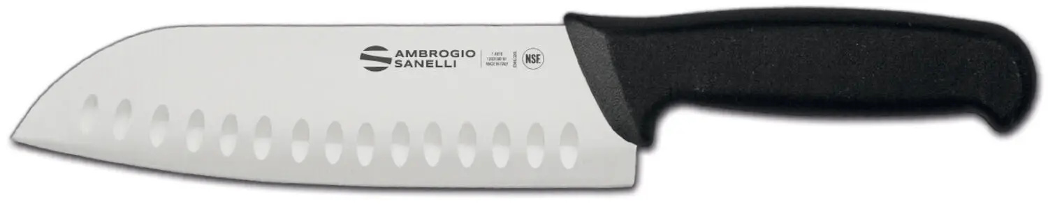 Santoku kés vájatokkal Supra, hossz: 32 cm | AMBROGIO SANELLI S350.018